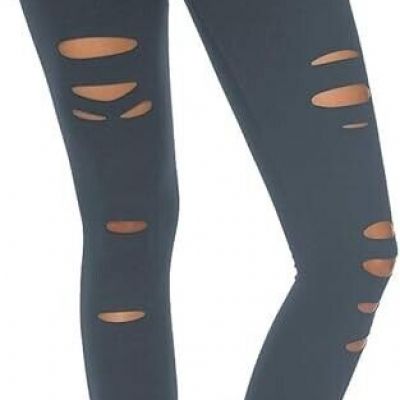 DIBAOLONG Womens High Waist Yoga Pants Cutout Ripped Tummy Control Workout Runni