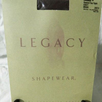 Legacy Shapewear Size D Coolmax brown control top tight