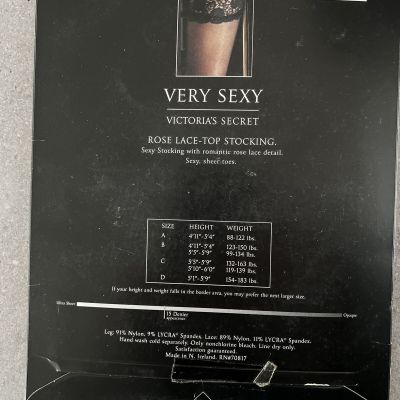 Victorias Secret Very Sexy Stocking Sz C Black