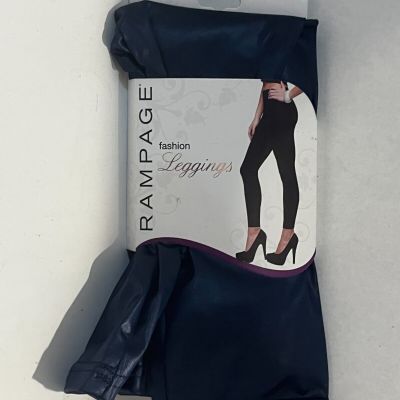 Rampage Fashion Leggings Blue S/M Polyester Spandex, NEW