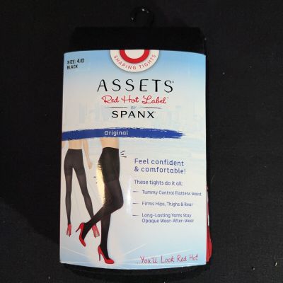 Love Your Assets SPANX Red Hot Label Tights Black NEW sz 4/D 180-220 lbs 5'4-6'