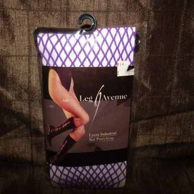 Sexy Leg Avenue Purple Spandex Fishnet Pantyhose One Size Fits Most