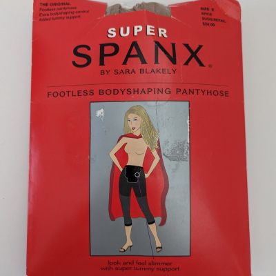SUPER SPANX Footless Body Shaper Pantyhose Tummy Support Sz E Spice NEW Open Bag