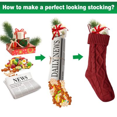 Christmas Stockings Perfect for Red Color Acrylic Multiple Scenarios Burgundy