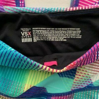 VICTORIA'S SECRET VSX SPORT Bright Colors  CROP LEGGINGS SIZE XSMALL