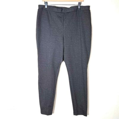 Chico's So Slimming 3 charcoal gray casual Ponte leggings pants size 16 B133