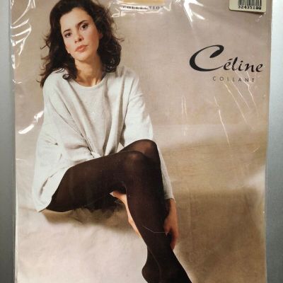 Ibici collection Italy Celine Tights Brown Sheen Opaque Ribbed Medium NEW