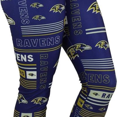 Zubaz NFL Women's Baltimore Ravens Column 24 Style Leggings