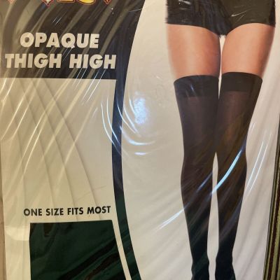 New Opaque Black Thigh High One Size Fits Most Costume Cosplay Spirit Of H’ween