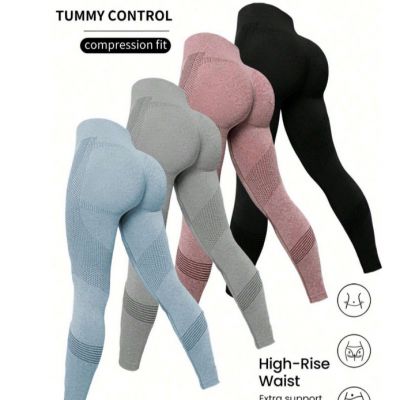Women High Waist Seamless Push Up Leggings Butt Lifting Yoga Pants Workout US