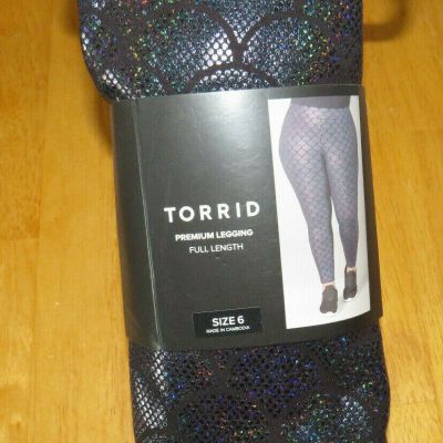 Torrid Plus Size 6X-30 Premium Mermaid Scale Leggings