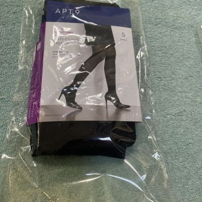 APT 9 Black Anti Cling Tights  Semi Opaque Coverage Size Small New Sealed