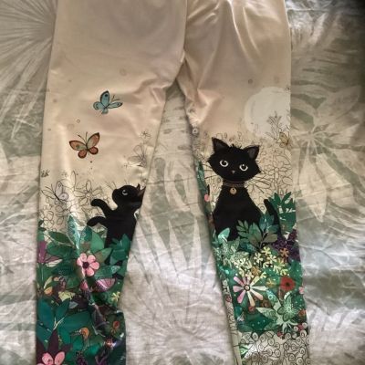 Cats and flowers leggings 12