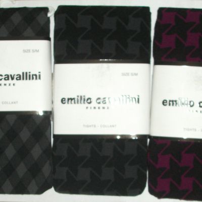 NIP EMILIO CAVALLINI FIRENZE plaid/star purple or gray with black tights,S/M,M/L