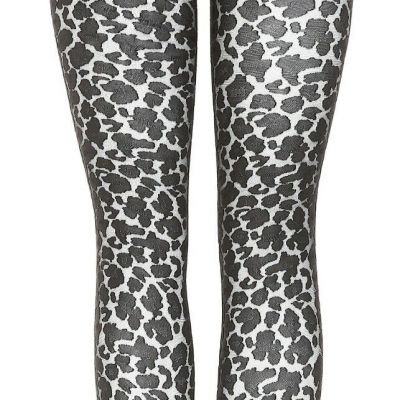 Wolford L53901 Black Two Toned Leopard Print Tights Women's Size Small