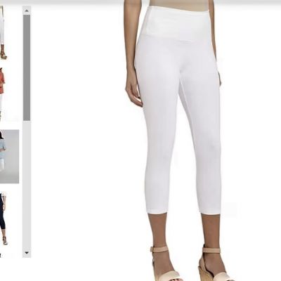 Intro Love the Fit Capri Leggings Women's Plus Size 3X White NWT Tummy Control