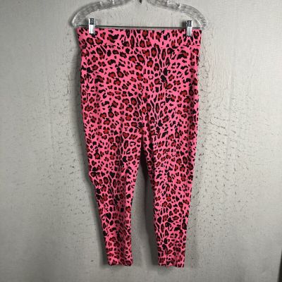 Torrid 1 Leggings Womens 1X Plus Size Pink Black Cheetah Print Athleisure