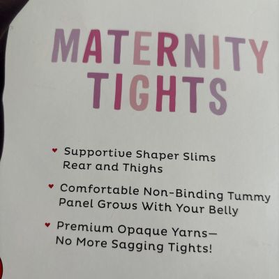 Assets Spanx Maternity Tights Size 3 Black Opaque Pregnancy Shaper 155-180 Lbs