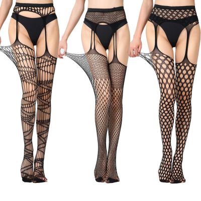 Women Sexy Lingerie Fishnet Pantyhose Stockings Thigh High Tights Garter Hosiery