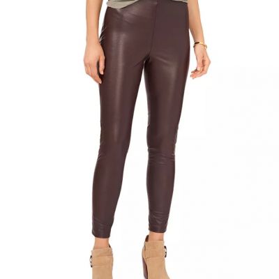 Vince Camuto Womens Faux Leather Pull On Leggings Espresso Plus Size 2X    12482