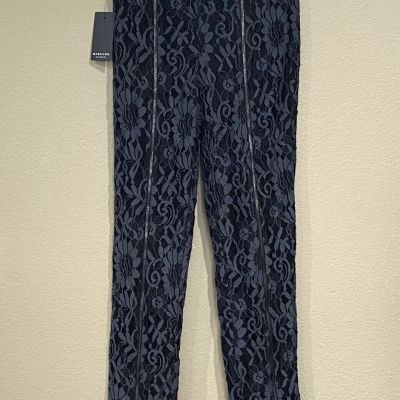 Marciano By Guess Lace Pants Womens Size 2 Tia Floral Black  Gray Sheer NWT $178
