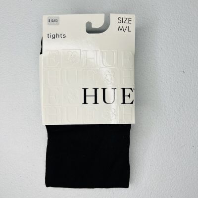 Hue Womens Super Opaque Control Top Tights Size M/ L Black 1 Pair