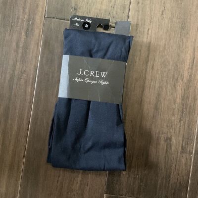J.Crew Made In Italy Blue Super Opaque Tights Size M