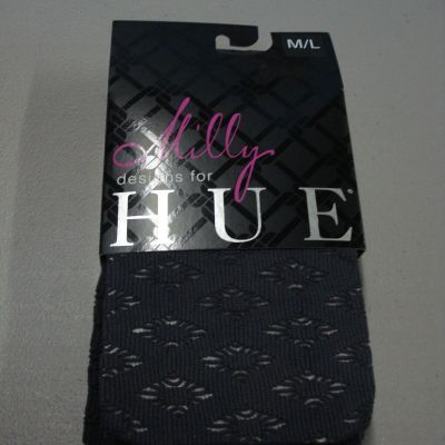 NWT Milly Designs For Hue Dot Geo Lace Tights Size M/L Tornado #286T