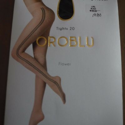 Oroblu SPRING FLOWER tights NEW $33 Italy L / XL large / extra large