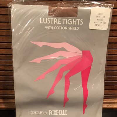 Vintage luster tights with cotton shield Skin tone Medium Rochelle Stockings