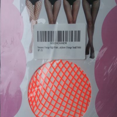NEW Neon Orange Fashion Legs Fishnet (Standard) Tights Hosiery Nylon Pantyhose
