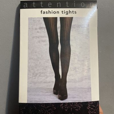 New Women's Attention Control Top Fashion Tights Size S/M Stocking Flower Design