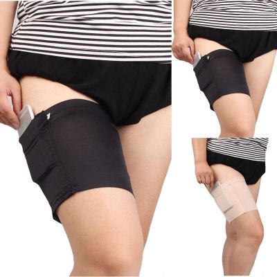 Spandex Thigh Bands Anti-Chafing Invisible Stocking Leg Straps With Pockets