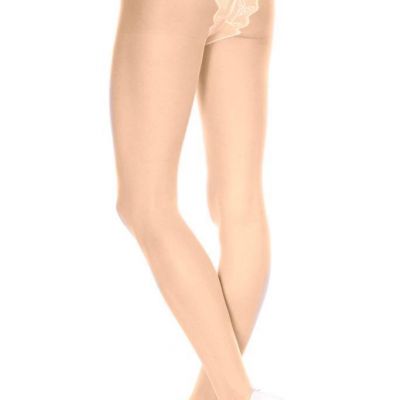 sexy MUSIC LEGS french CUT faux PANTY sheer SUPPORT top PANTYHOSE stockings HOSE
