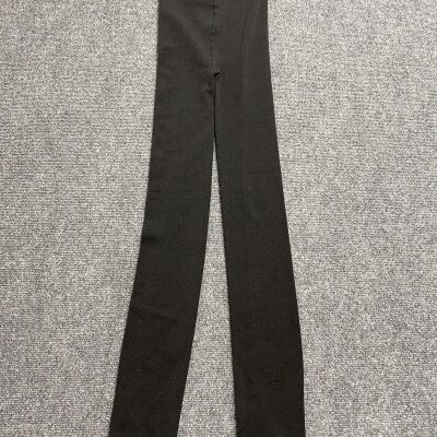 Anne Klein Footless Black Lined Tights Size Small Medium