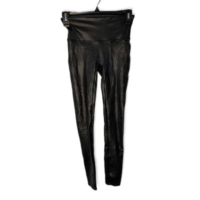 Spanx Womens S Faux Leather Leggings Black Pants