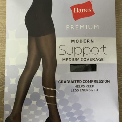 ???? Hanes Premium Womens 2pk Modern Support Graduated Compression Tights - Large