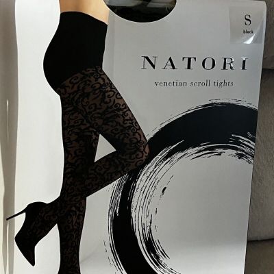 Notorious Venetian Scroll Tights S Black New
