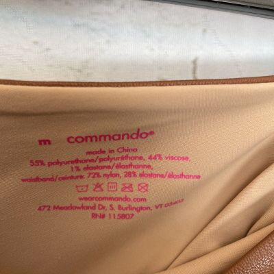 NEW Commando Perfect Control Faux Leather Leggings- SLG06 - Cocoa Brown - Medium