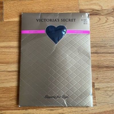 NEW VICTORIA’S SECRET Vintage Silky Sheer Stockings Black Small