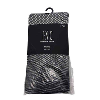 INC International Concepts Tights Pantyhose L/XL Fishnet Black 100075015 NWT