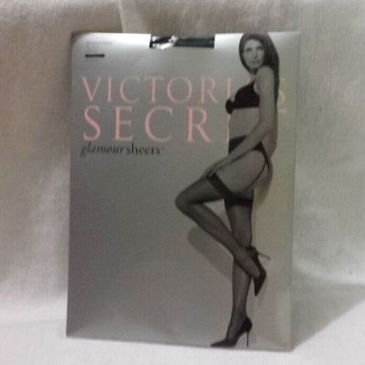 Victoria Secret Glamour Sheers 1 Pr Black Small Garter Thigh High Stockings Sexy