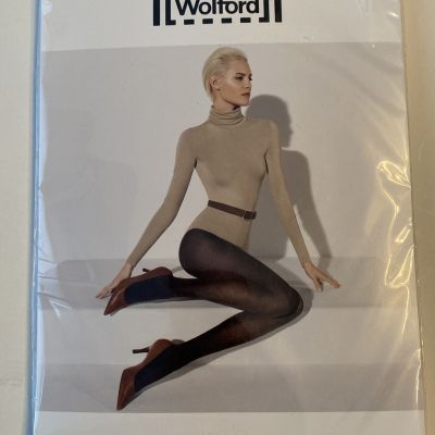 Wolford Emma Sz S Tights Stockings Black Ash New NIP Small 14430