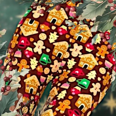Gingerbread Man Buttery Soft Leggings Size Extra Plus Size