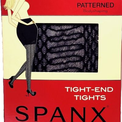 SPANX Tight-End Tights ~ Color Black - SIZE B ~ Patterned Body Shaping Tights