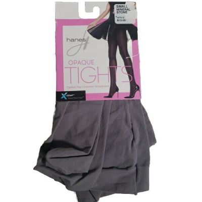 Hanes Opaque Thights Pantyhose Control Top X-Temp Small Mineral Stone HFT012