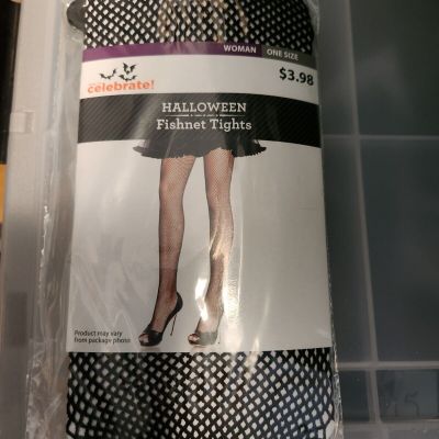 Halloween Fishnet Tights Women's One Size Celebrate! brand | Brand New