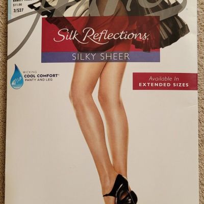 Hanes Silk Reflections Contrl Top Barely There Q00717 Pantyhose Size CD (sealed)