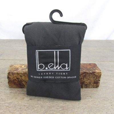 B.ella Luxury Tights 90 Denier Sueded Opaque Graphite Grey Size Small Italy