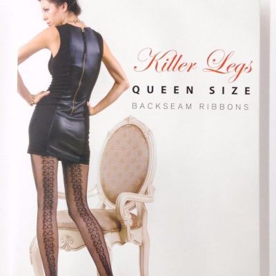 Yelete Killer Legs Fishnet Pantyhose Stocking Back Seam Ribbon Size Queen